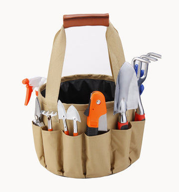 LM Center's Mini Bonsai Tools Gardening Hand Tools Kit with Tote Bag Elbow Branch Nail Rake Spade Spraying Pot for Gardeners