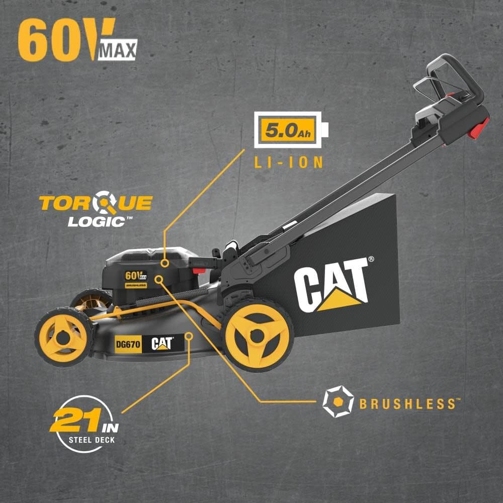 CAT 60V 21In Brushless Lawn Mower Kits