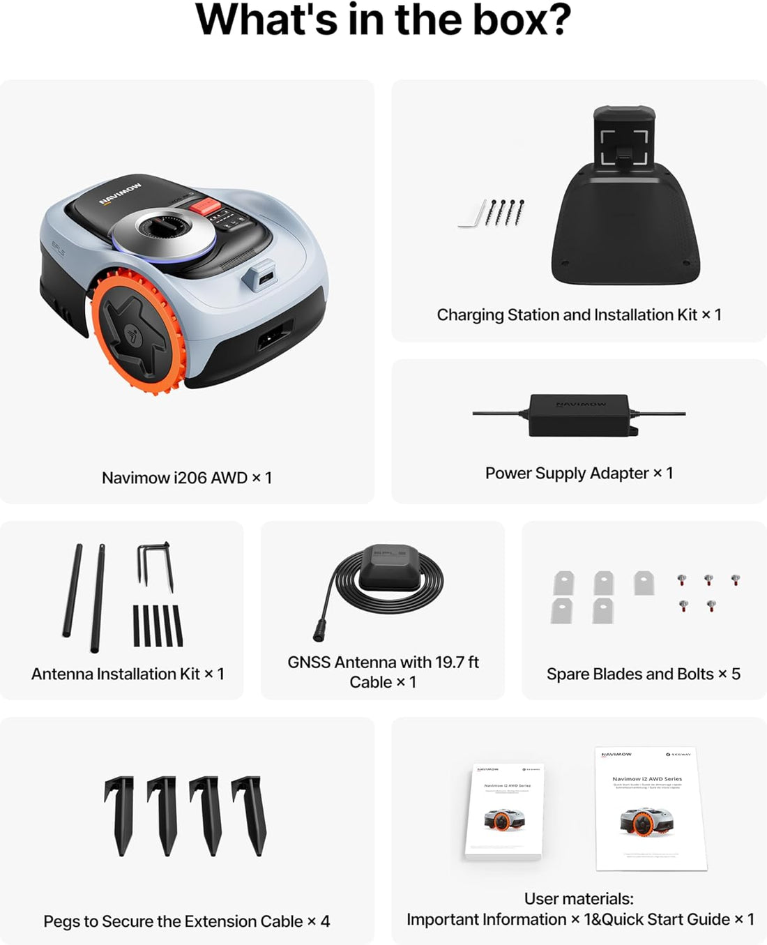 Navimow RTK Vision Robotic Lawn Mower for 0.37 Acre with Wire-Free Smart Navigation