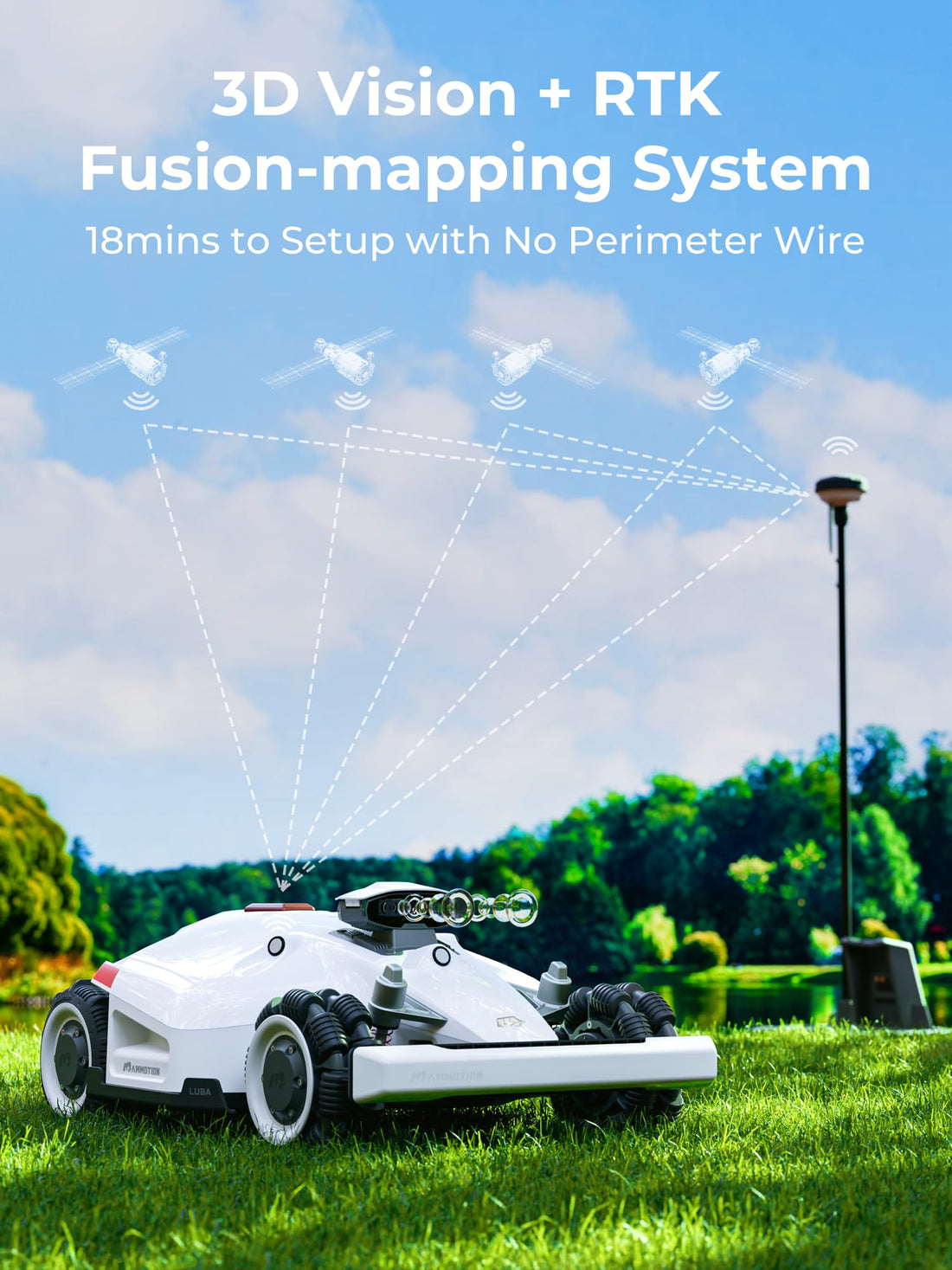 MAMMOTION LUBA 2 AWD 10000X Robot Lawn Mower Multi-zone & No-go-zone