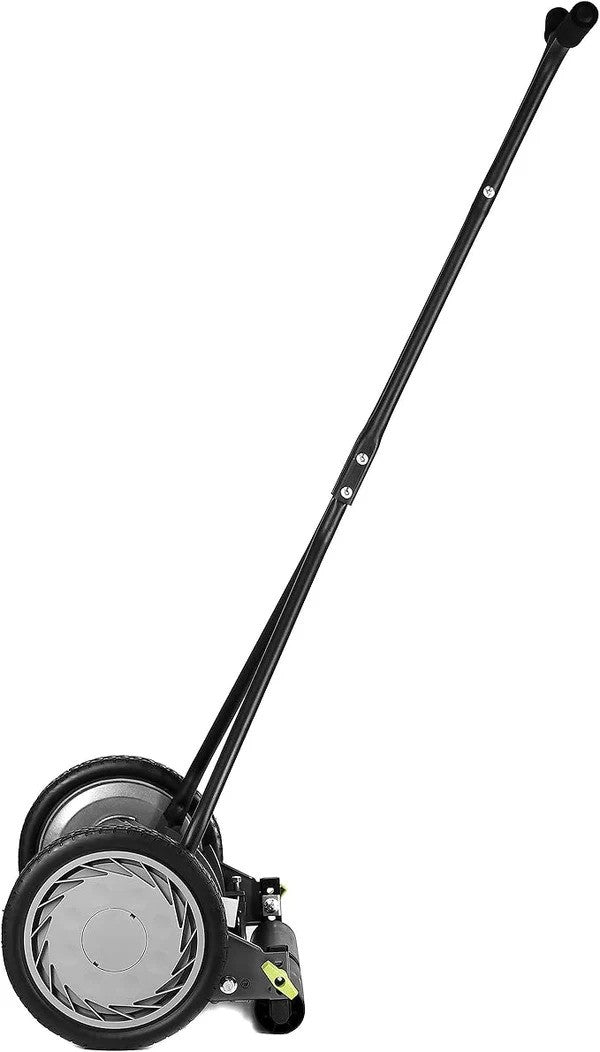 LMcenter's ProCut 16” Manual Reel Lawn Mower – 7 Precision Blade Push Mower for Small to Medium Lawns, Lightweight Eco-Friendly Grass Cutter