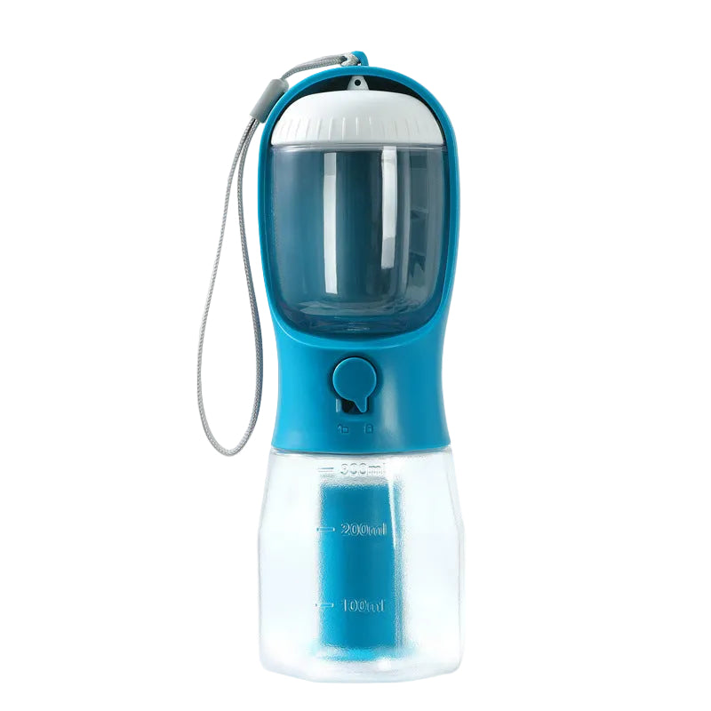 Dog water dispenser with built-in food container