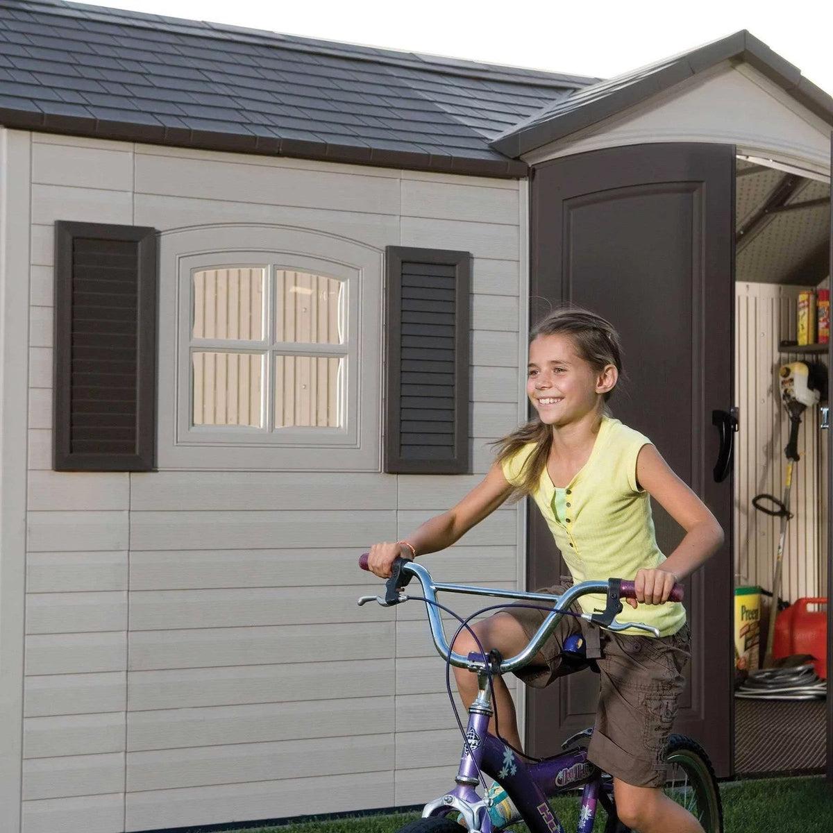 Heartland Coronado 12 - ft x 8 - ft Gable Engineered Wood Storage Shed with Floor Included - Decindoor